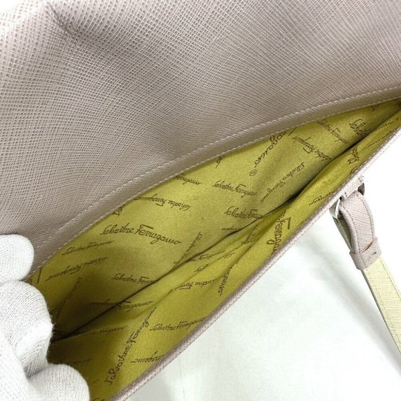 Salvatore Ferragamo Gancini Hand Bag Leather pink - Picture 4 of 14